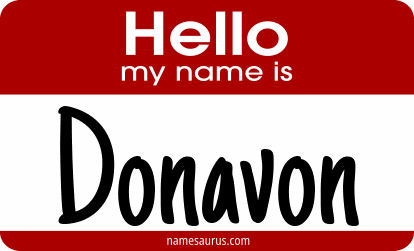 Hello my name is Donavon png download