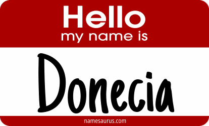 Hello my name is Donecia png download