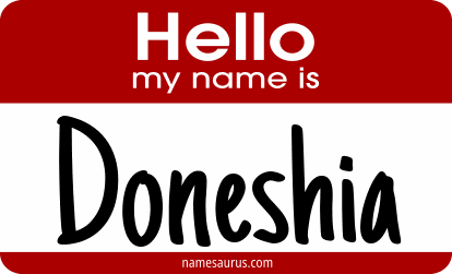 Hello my name is Doneshia png download