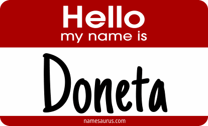 Hello my name is Doneta png download