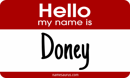 Hello my name is Doney png download