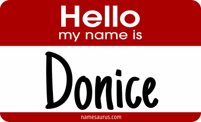 Hello my name is Donice png download