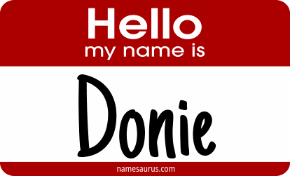 Hello my name is Donie png download