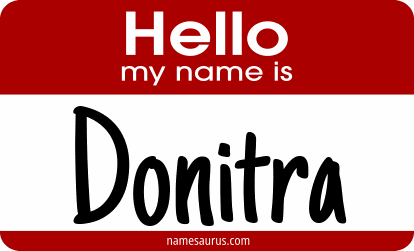 Hello my name is Donitra png download