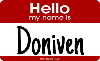 Hello my name is Doniven png download