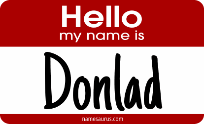 Hello my name is Donlad png download