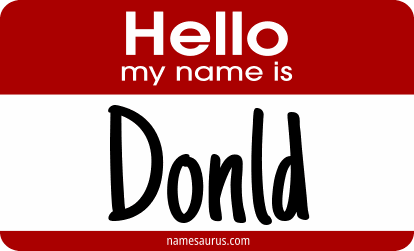 Hello my name is Donld png download