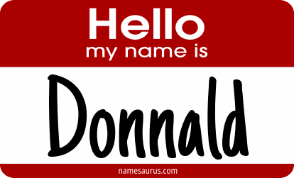 Hello my name is Donnald png download