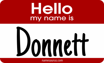 Hello my name is Donnett png download