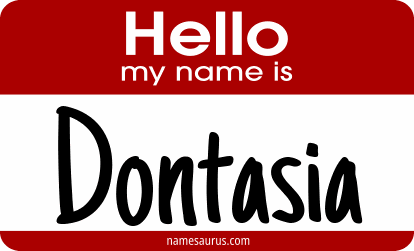 Hello my name is Dontasia png download