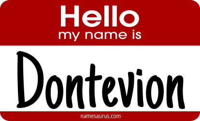 Hello my name is Dontevion png download