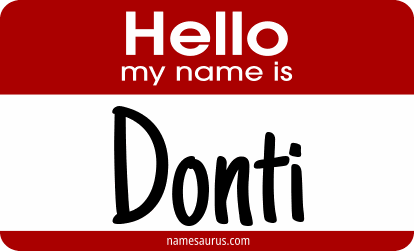 Hello my name is Donti png download