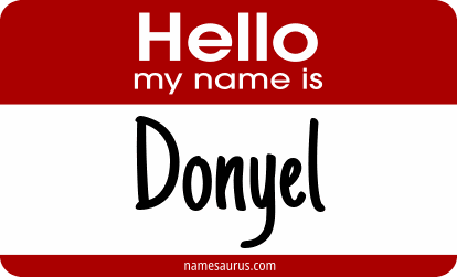 Hello my name is Donyel png download