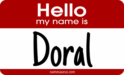 Hello my name is Doral png download