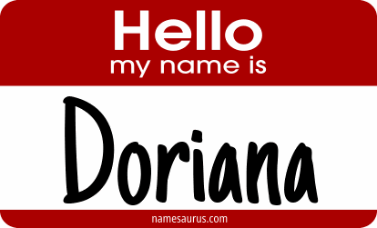 Hello my name is Doriana png download