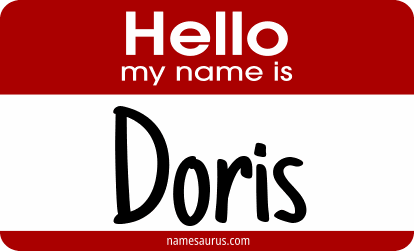 Hello my name is Doris png download