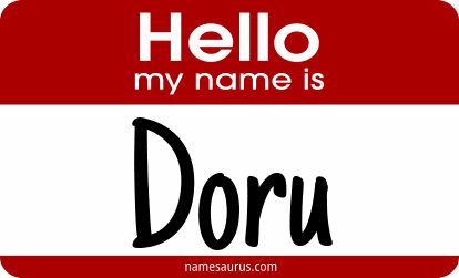 Hello my name is Doru png download