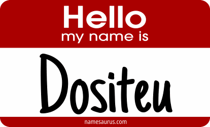 Hello my name is Dositeu png download