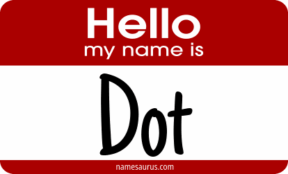 Hello my name is Dot png download