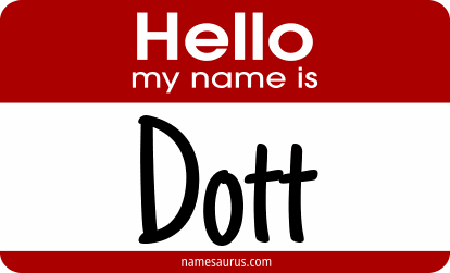 Hello my name is Dott png download
