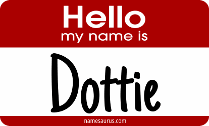 Hello my name is Dottie png download