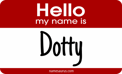 Hello my name is Dotty png download