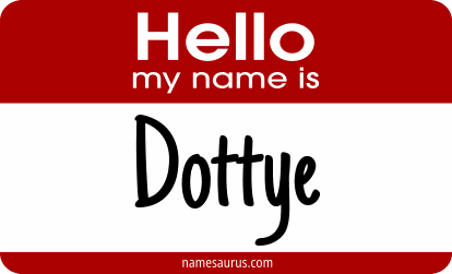 Hello my name is Dottye png download