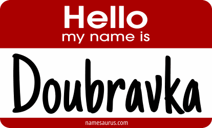 Hello my name is Doubravka png download