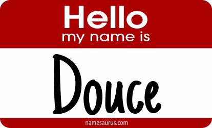 Hello my name is Douce png download