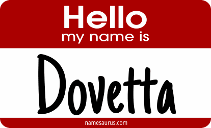 Hello my name is Dovetta png download