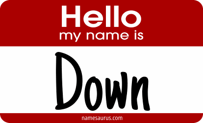 Hello my name is Down png download