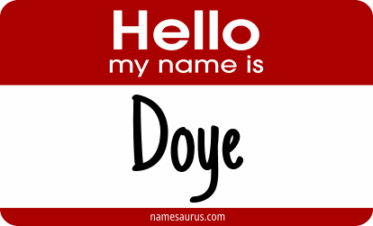 Hello my name is Doye png download