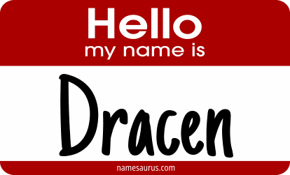 Hello my name is Dracen png download