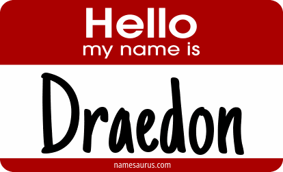 Hello my name is Draedon png download