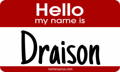 Hello my name is Draison png download