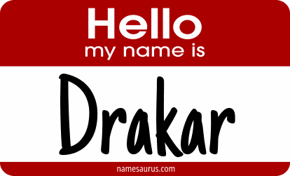 Hello my name is Drakar png download