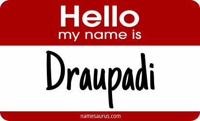Hello my name is Draupadi png download