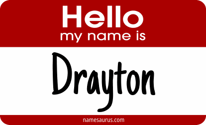 Hello my name is Drayton png download