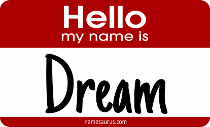 Hello my name is Dream png download