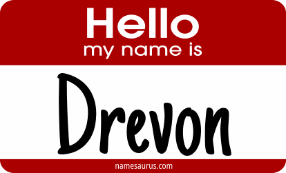 Hello my name is Drevon png download