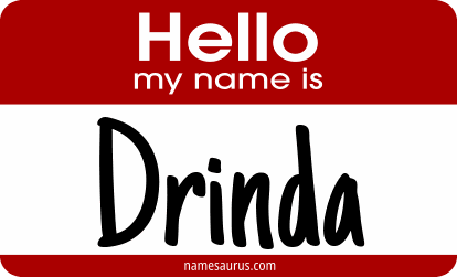 Hello my name is Drinda png download