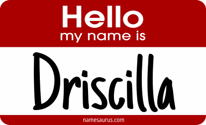 Hello my name is Driscilla png download