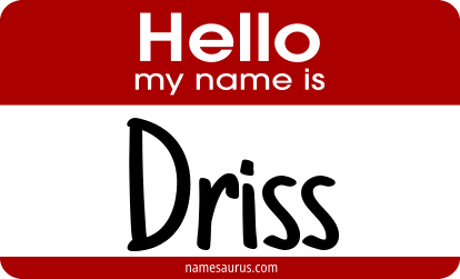 Hello my name is Driss png download