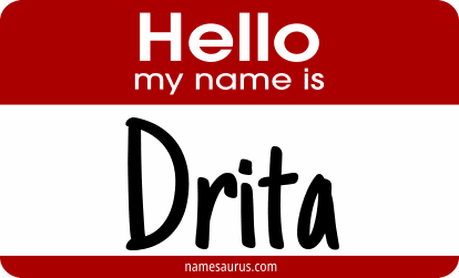 Hello my name is Drita png download