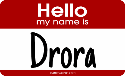 Hello my name is Drora png download