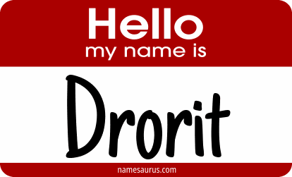 Hello my name is Drorit png download