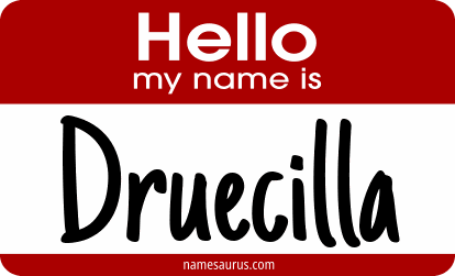 Hello my name is Druecilla png download