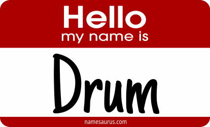 Hello my name is Drum png download