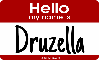 Hello my name is Druzella png download