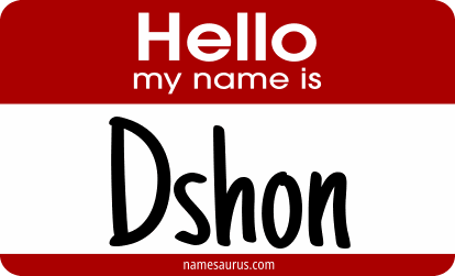 Hello my name is Dshon png download